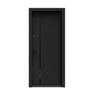 Ușă de intrare apartament Milano (negru soft touch/alb mat)