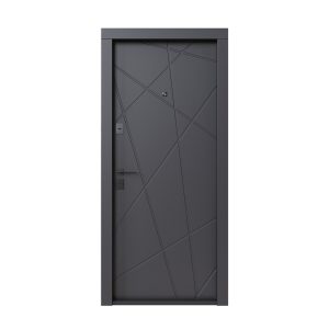 Ușă de intrare apartament Barcelona (antracit/alb)