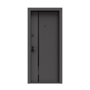 Ușă de intrare apartament Milano (gri soft touch/alb mat)