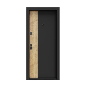 Ușă de intrare apartament Natura premium (negru soft touch/alb mat)
