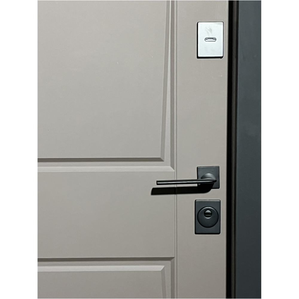 Ușă de intrare apartament Torino (maro soft touch/alb mat) - imagine 3