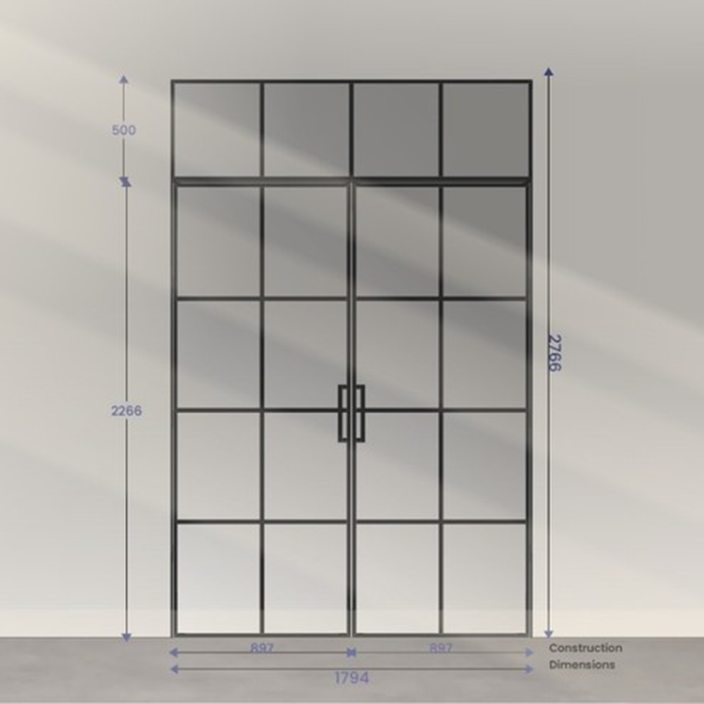 Ușă din sticlă glisantă cu profil aluminiu SLIM - imagine 2